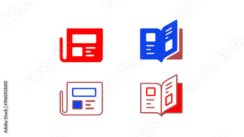 Simple icons for books, learning, and educational themes.