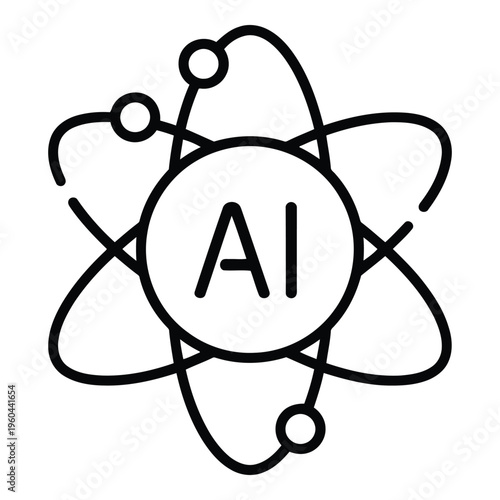 Artificial Intelligence Symbol Logo Design.