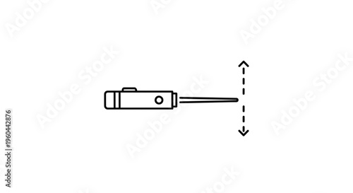 Precision measurement instrument icon with vertical adjustment capabilities for accurate alignment