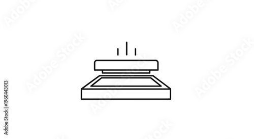 Modern digital scanning technology icon for data capture and document conversion process