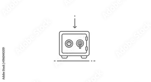 Secure valuable assets and confidential information with this robust safe icon graphic