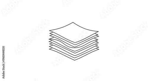 Dynamic stack of curved layers vector illustration for versatile design elements and conceptual