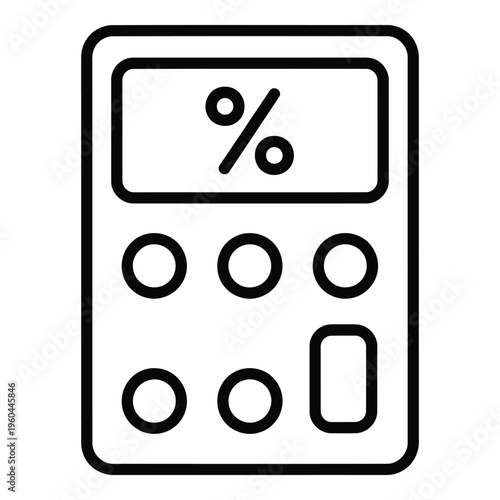Calculator with percentage sign display.