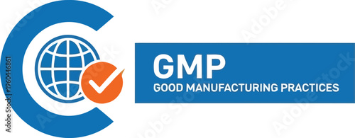 Good Manufacturing Practices GMP Certification Logo Symbol for Pharmaceutical Food and Cosmetic Industry Quality Standard