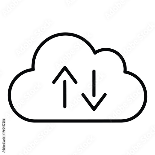 Cloud Computing Data Transfer Symbol.