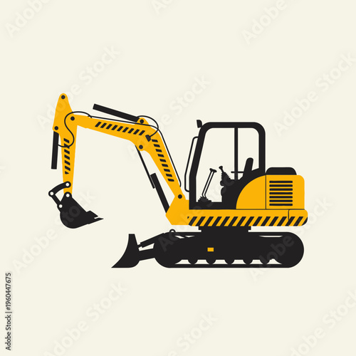 Modern Yellow Mini Excavator Machine For Construction Industry Projects