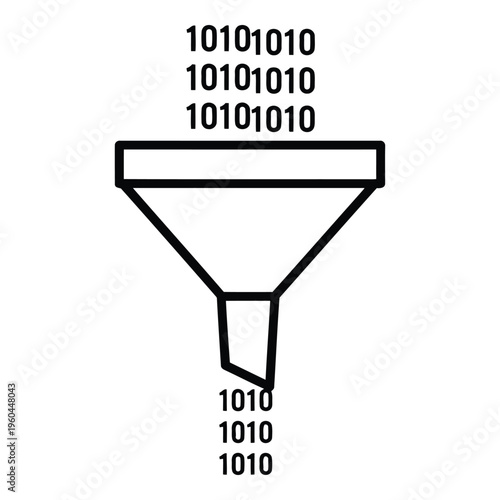 Digital data filtering process diagram.