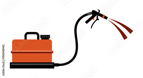 Orange Fluid Dispenser Device With Spraying Mechanism