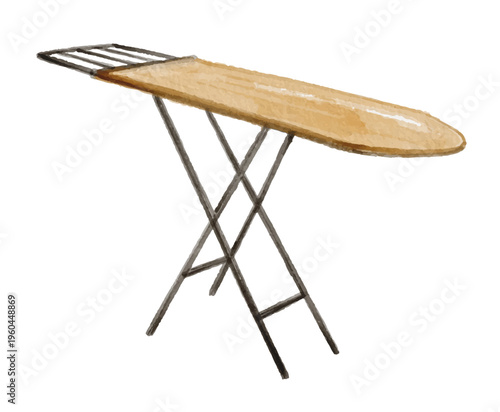 Hand painted watercolor ironing board isolated