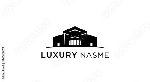Modern Luxury Building Logo Silhouette
