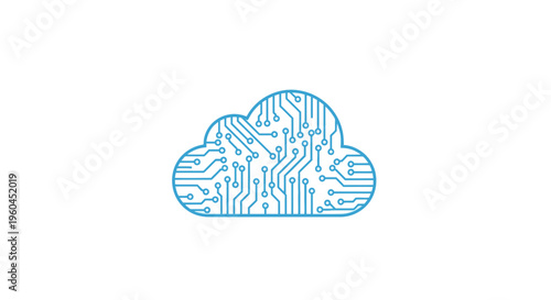 Digital Cloud Network Connection - Technology Infrastructure Concept