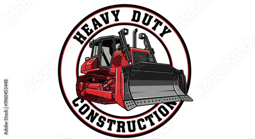 Heavy Duty Construction Equipment Logo Design.