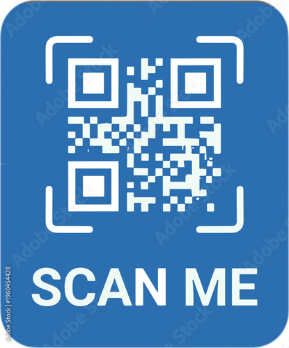 Flat design scan me barcode