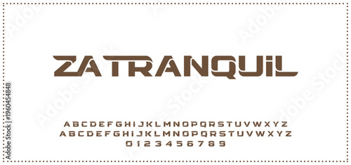 Round, Abstract technology science alphabet font. digital space typography vector illustration design