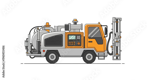 Specialized Industrial Service Truck with Drilling Rig And Tanker