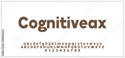 Round, Abstract technology science alphabet font. digital space typography vector illustration design