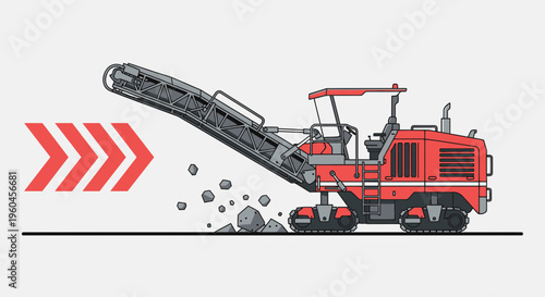 Road Milling Machine Industrial Construction Equipment For Pavement Repair Services