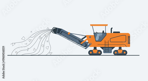 Road Milling Machine Working To Pave New Surfaces