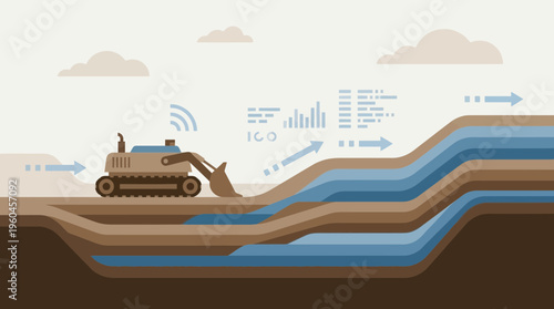 Smart Excavator Unearthing Data Streams Analyzing Subsurface Information Flow