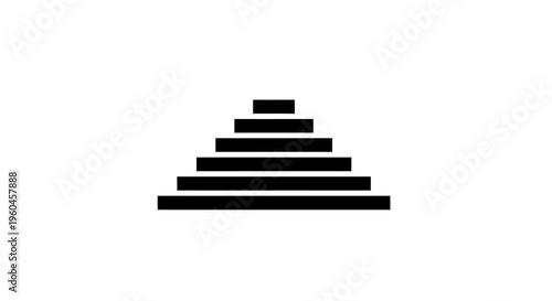 Abstract pyramid stairs, symbol of growth, progress, goals, success, and steps