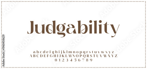 Elegant alphabet letters font and number. Typography luxury classic lettering serif fonts decorative for logo wedding vintage retro concept. vector illustration.