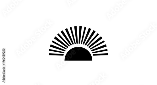 Simple black sunburst logo on a white background