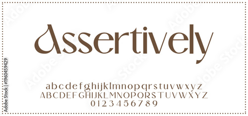 Elegant alphabet letters font and number. Typography luxury classic lettering serif fonts decorative for logo wedding vintage retro concept. vector illustration.