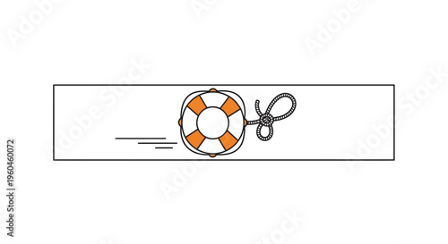 Nautical life preserver with a braided rope swiftly deployed for safety on water