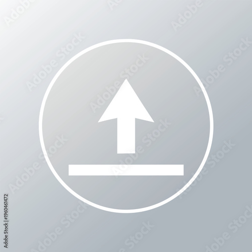 White arrow pointing up on a grey circular background Free Download White arrow pointing up on a grey circular background - GFXLoad