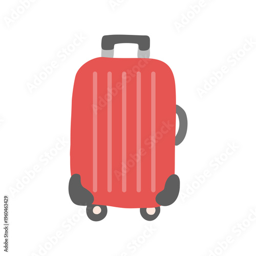 Hand-drawn suitcase icon　手書きのシンプルなスーツケースのアイコンイラスト