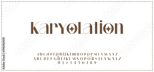 Elegant alphabet letters font and number. Typography luxury classic lettering serif fonts decorative for logo wedding vintage retro concept. vector illustration.