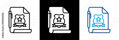 Crime Report triple icon