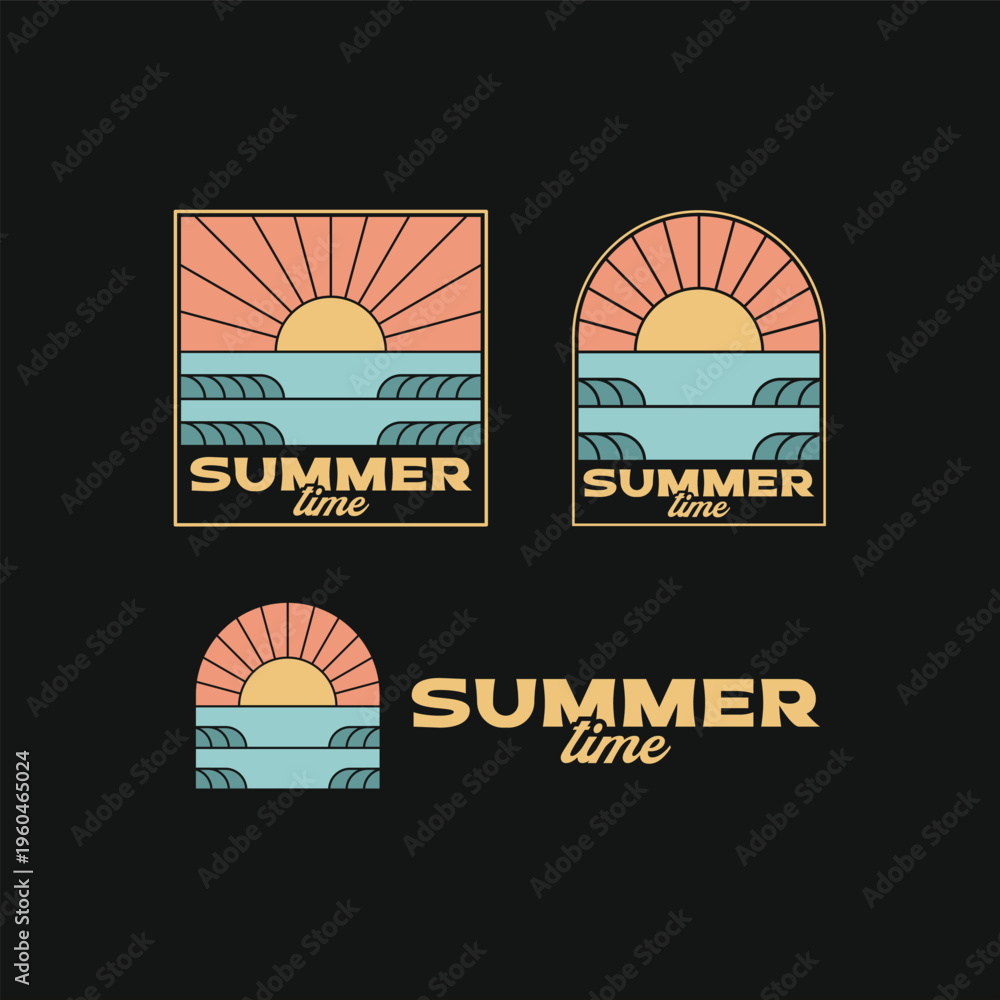 Fototapeta premium Vintage surf design template for surf club, surf shop, surf merch.