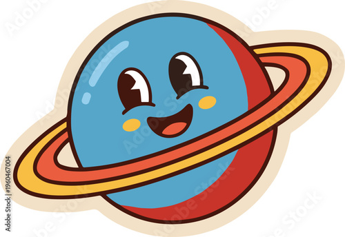 Cute and fungky retro character