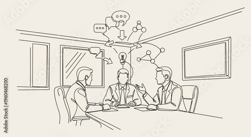 Business meeting: collaboration, ideas, and strategy discussion in a modern office