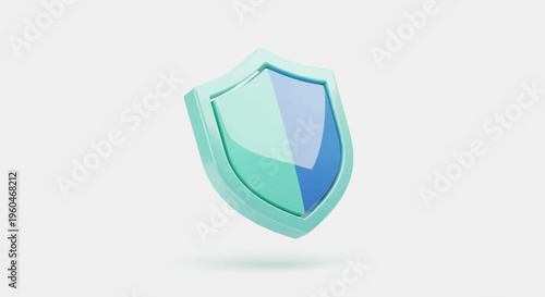 3D Shield Icon, Security and Protection Symbol, Digital Safety and Privacy Concept
