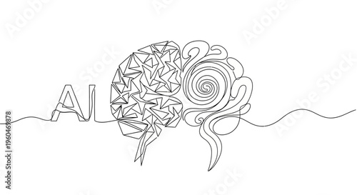 AI Brain Concept: Artificial Intelligence, Technology, Innovation, Digital Mind, Neural Network