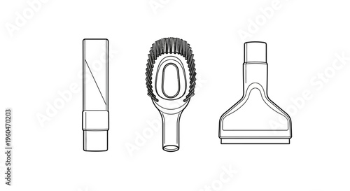 Vacuum Cleaner Attachments: Crevice Tool, Brush Nozzle, Upholstery Tool