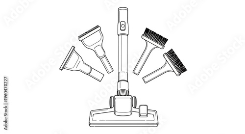 Vacuum Cleaner Attachments Set: Brush, Crevice, Upholstery Tools for Cleaning