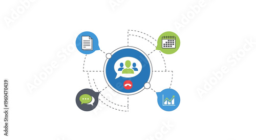 Business Collaboration and Communication Network Concept