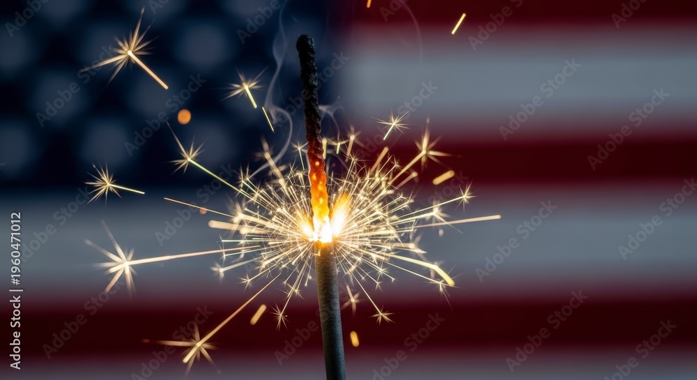 Obraz premium American Independence Day Sparkler Celebration.