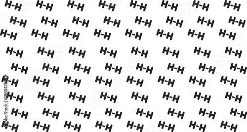 The letters "H" form hydrogen bonds.