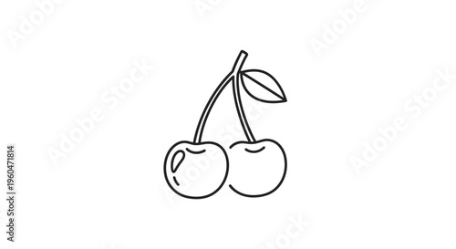 Two Cherries on a Stem.