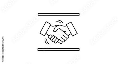 Illustrative representation of a professional handshake symbolizing agreement, partnership, and