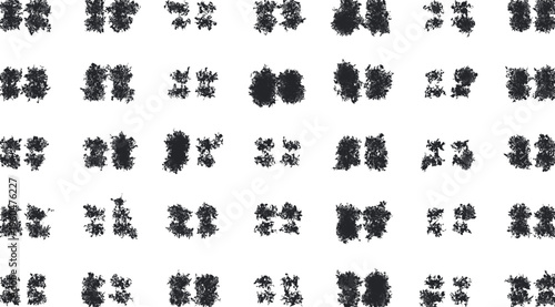 The furry spots form a cluster.