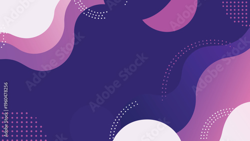 Abstract background with flowing shapes and vibrant purple hues