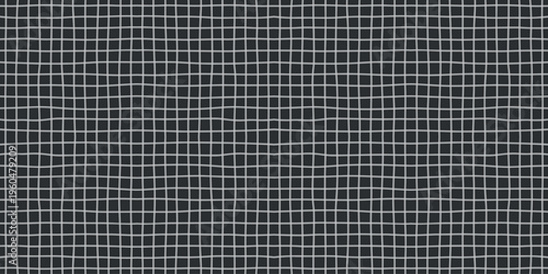 Abstract wavy grid pattern black background white lines geometric distortion seamless texture modern minimal design optical illusion warped mesh digital backdrop contemporary wallpaper repeat tile art