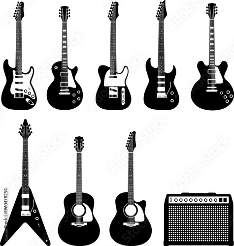 ギターのアイコンセット