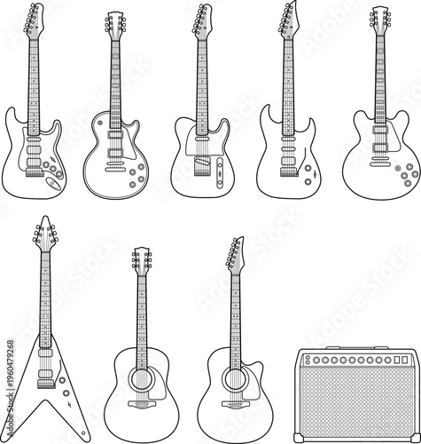 ギターのアイコンセット