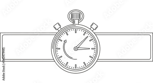 Precision time measurement device with blank banner for custom text or crucial message display